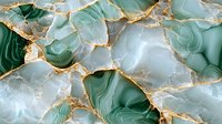 Luxurious green agate stone texture with golden veins and cracks, natural mineral pattern background for luxury surface design and wallpaper.