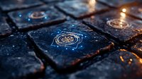 Glowing keyboard keys in dark atmosphere with water drops and dramatic lighting effects create moody tech ambiance for gaming or cybersecurity concepts.