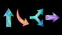 Colorful watercolor arrows set isolated on transparent background, ready for stickers, t-shirt design, print on demand, clipart, and sublimation projects.