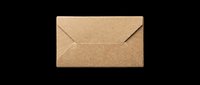Closed kraft paper envelope isolated on transparent background, ready for clipart, print-on-demand, sublimation, t-shirt design, stickers, and digital crafts.