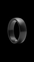 Black matte wide band ring isolated on transparent background, ready for jewelry design, stickers, print on demand, T-shirt design, and clipart use.