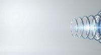Transparent coiled spring isolated on white background, ready for design use on product mockups, technical illustrations, industrial graphics, and educational materials.