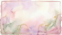 Soft watercolor wash with blended pink, purple, and green hues creating an abstract background suitable for design projects, invitations, and creative layouts.