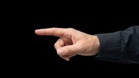 Hand with index finger pointing isolated on transparent background, ready for stickers, t-shirt design, clipart, print on demand, and sublimation projects.