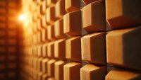 Geometric pattern of repeating brown cubes creating depth and shadow effect with warm lighting, abstract architectural background for modern design projects.