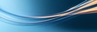 Flowing abstract curves in light blue and warm orange tones create dynamic movement against gradient background, suitable for modern business presentations.