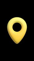 Yellow location pin marker isolated on transparent background, ready for web design, app interfaces, maps, navigation graphics, t-shirt designs, stickers, and print-on-demand products.