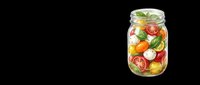 Mason jar filled with fresh vegetable salad featuring tomatoes, cucumbers, and herbs, isolated on transparent background. Ready for clipart, print-on-demand, t-shirt design, and sublimation projects.