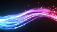 Abstract flowing energy waves with vibrant blue and pink neon lights creating dynamic motion effect on dark background for modern digital designs.