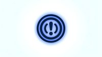 Blue glowing warning alert icon with exclamation mark in circular design isolated on transparent background for UI design and digital interfaces.