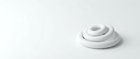 White spiral or coiled abstract form isolated on light background, suitable for modern design, packaging, and creative projects.