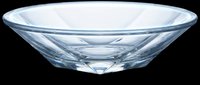 Crystal glass bowl with geometric facets, isolated on transparent background. Ready for T-shirt design, clipart, stickers, print on demand, and sublimation projects.