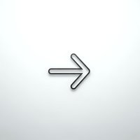 Minimalist black arrow icon pointing right on white background isolated for web design, user interface and navigation elements.