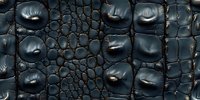 Dark textured crocodile skin pattern with raised scales and bumps creating dramatic shadows and highlights, suitable for luxury fashion and accessories design.