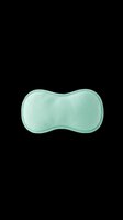 Mint green gel eye mask isolated on transparent background, ready for clipart, sublimation, print-on-demand products, stickers, and t-shirt designs.