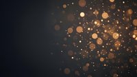 Abstract golden bokeh lights on dark background creating magical atmosphere for luxury design and festive celebrations.