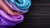 Smooth flowing abstract waves in vibrant purple, pink and blue colors create dynamic motion against dark background, suitable for luxury brand designs and presentations.