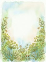 Watercolor botanical frame with delicate yellow wildflowers and green foliage on isolated white background, ready for greeting cards, invitations, and design projects.
