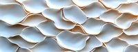 Abstract wavy layered pattern in white and beige tones creating soft dimensional relief texture with light and shadow play, suitable for modern interior design backgrounds.