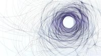 Swirling purple and blue abstract vortex pattern with white center on light background, featuring delicate line work and spiral movement. Suitable for modern design projects.