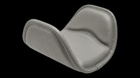 Gray leather shoulder pad isolated on transparent background, ready for T-shirt design, clipart, stickers, print on demand, and sublimation projects.