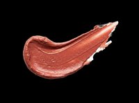 Terracotta lipstick swatch stroke isolated on transparent background, ready for cosmetics design, beauty packaging, makeup tutorials, print-on-demand products and digital art projects.