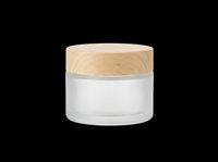 Cosmetic jar with wooden lid isolated on transparent background, ready for beauty product packaging, skincare branding, and print-on-demand designs.