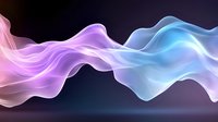 Ethereal pink and blue smoke waves flowing against dark background create dynamic abstract design for modern creative projects and backgrounds.