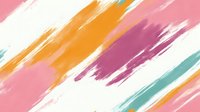 Vibrant diagonal brush strokes in pink, orange, purple and turquoise on white background create modern abstract pattern for creative design projects and wall art.