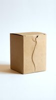 Cracked cardboard box with visible damage on white background, eco-friendly packaging concept for shipping and delivery services.