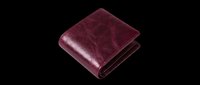 Burgundy leather wallet isolated on transparent background, ready for design use on t-shirts, clipart, stickers, print-on-demand products and sublimation projects.