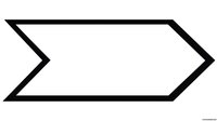 Black arrow shape pointing right with hollow center, clean geometric design for navigation, signage, or directional indicators on websites and presentations.