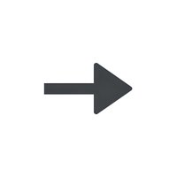 Dark gray arrow pointing right on transparent background isolated for web design and user interface elements.