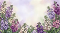 Watercolor lilac flowers frame with soft purple and pink blooms on textured background for spring greeting cards and floral design projects.