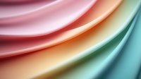 Smooth flowing curves in pastel pink, peach and mint green create soft waves of color with gentle gradients and silky satin texture for elegant backgrounds.