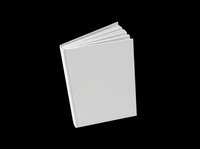 Closed book with blank pages isolated on transparent background, ready for design use on t-shirts, clipart, stickers, print-on-demand products, and sublimation projects.