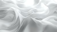 Elegant white silk fabric with soft waves and gentle folds creating smooth flowing curves and graceful ripples. Luxurious textile background for fashion and wedding designs.
