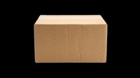 Closed cardboard shipping box isolated on transparent background, ready for packaging design, e-commerce graphics, logistics illustrations, print-on-demand products and commercial use.