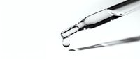Close-up of medical dropper dispensing liquid drop against white background, suitable for healthcare, pharmaceutical, and scientific applications.