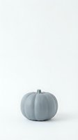 Minimalist blue-gray pumpkin isolated on white background for autumn decor, seasonal design projects, and fall themed graphics.