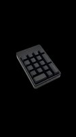 Black mechanical keypad isolated on transparent background, ready for t-shirt design, clipart, stickers, print-on-demand products and sublimation projects.