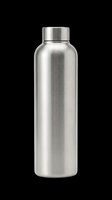 Stainless steel water bottle isolated on transparent background, ready for t-shirt design, stickers, print on demand, sublimation, and clipart use.