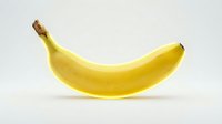 Fresh yellow banana isolated on white background, ready for food and nutrition design projects.
