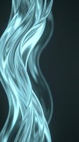 Luminous turquoise flowing waves with smooth curves and glowing light effects against dark background, suitable for modern design, backgrounds, and digital art projects.