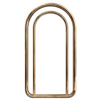 Golden metal paper clip isolated on white background for office supplies and business organization concepts.