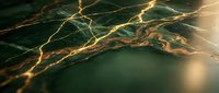 Luxurious green marble surface with golden veins and warm lighting creates elegant backdrop for premium design projects and sophisticated branding materials.