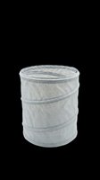 Galvanized metal barrel with reinforced bands isolated on transparent background, ready for clipart, t-shirt design, print-on-demand products, stickers, and sublimation projects.