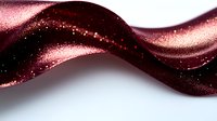 Elegant flowing wave of rose gold glitter on dark background creates luxurious abstract design, suitable for cosmetic and fashion marketing materials.