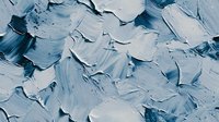 Abstract blue and white oil paint texture with thick brushstrokes and impasto technique creating dynamic movement and depth on canvas. Modern artistic background.