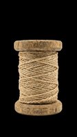 Rustic jute twine spool on a wooden bobbin, isolated on transparent background. Ready for T-shirt design, stickers, clipart, print on demand, and sublimation projects.